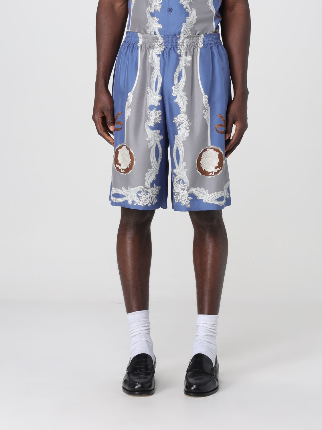 VERSACE SHORTS: Short men Versace, Blue - Img 1