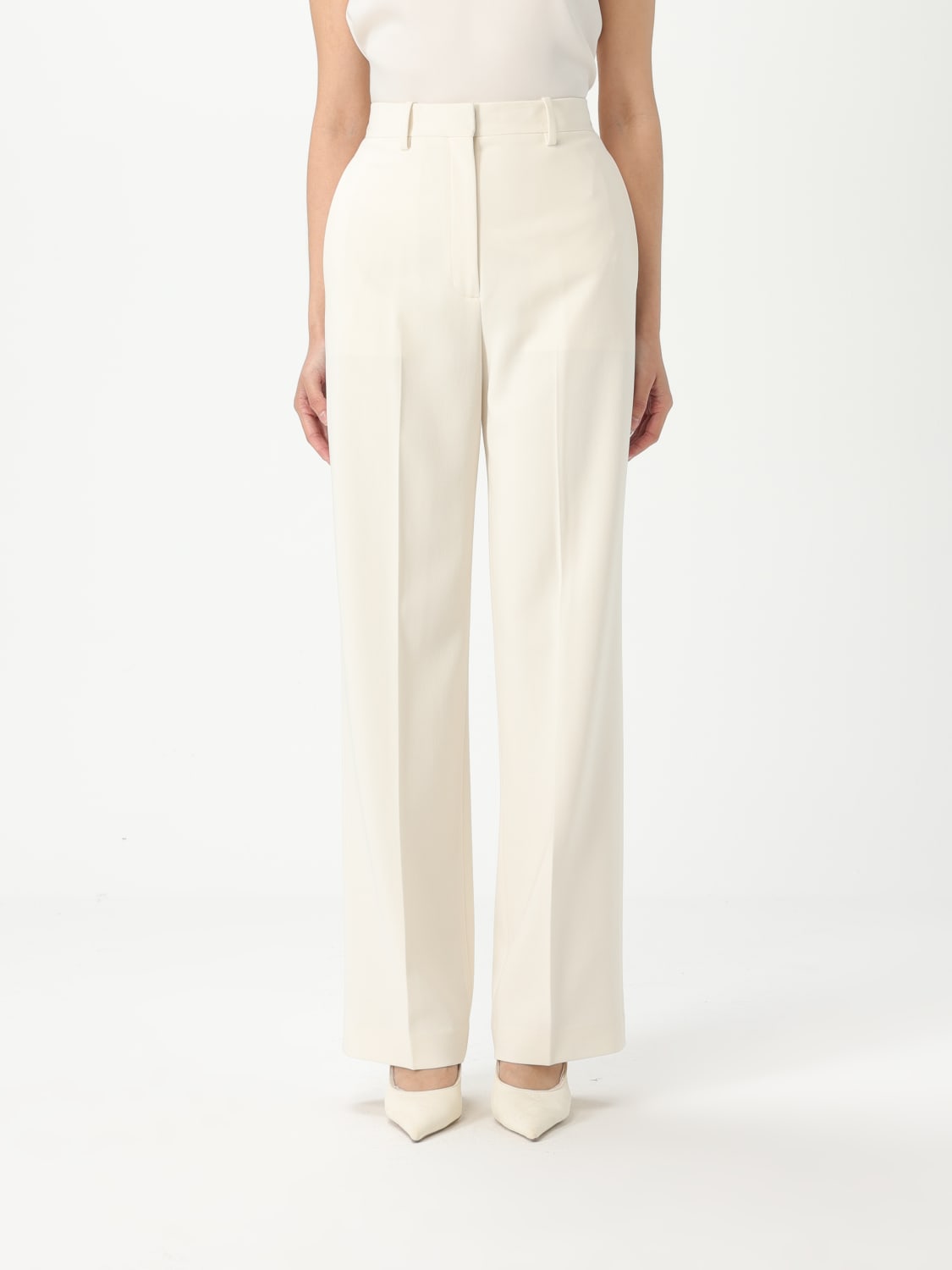 パンツ THEORY Woman Pants Ivory O1109202 Y0C THEORY: Pants woman - Ivory | Theory pants O1109202 online