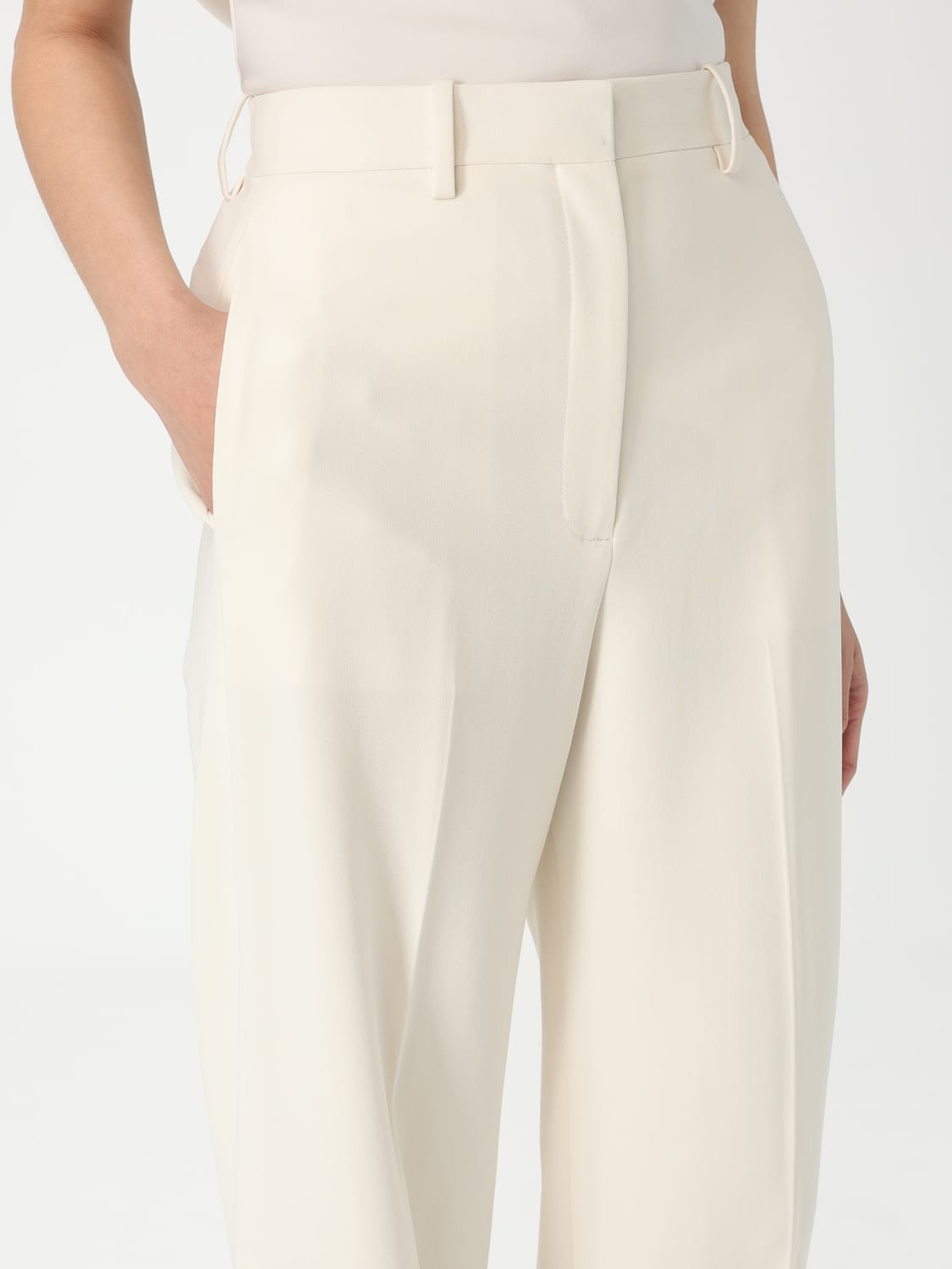 THEORY 裤子: 裤子 女士 Theory, 象牙色 - Img 4