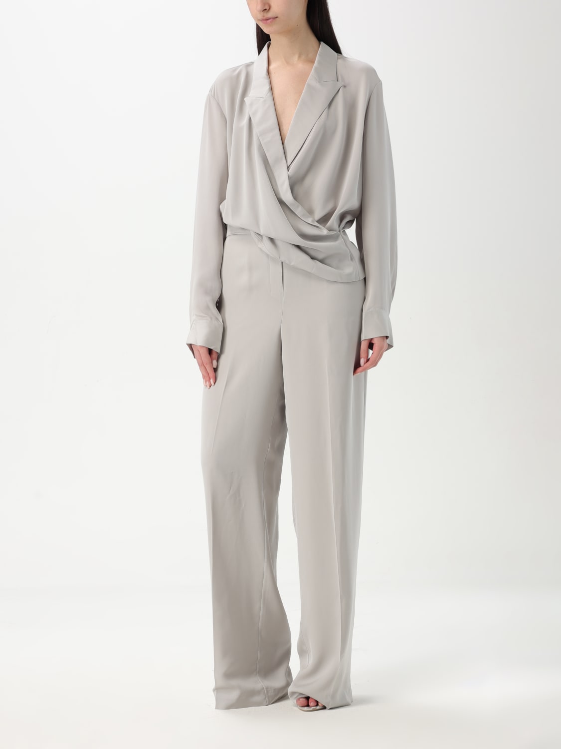 パンツ THEORY Woman Pants Silver K0502208 B6M THEORY: Pants woman - Silver | Theory pants K0502208 online