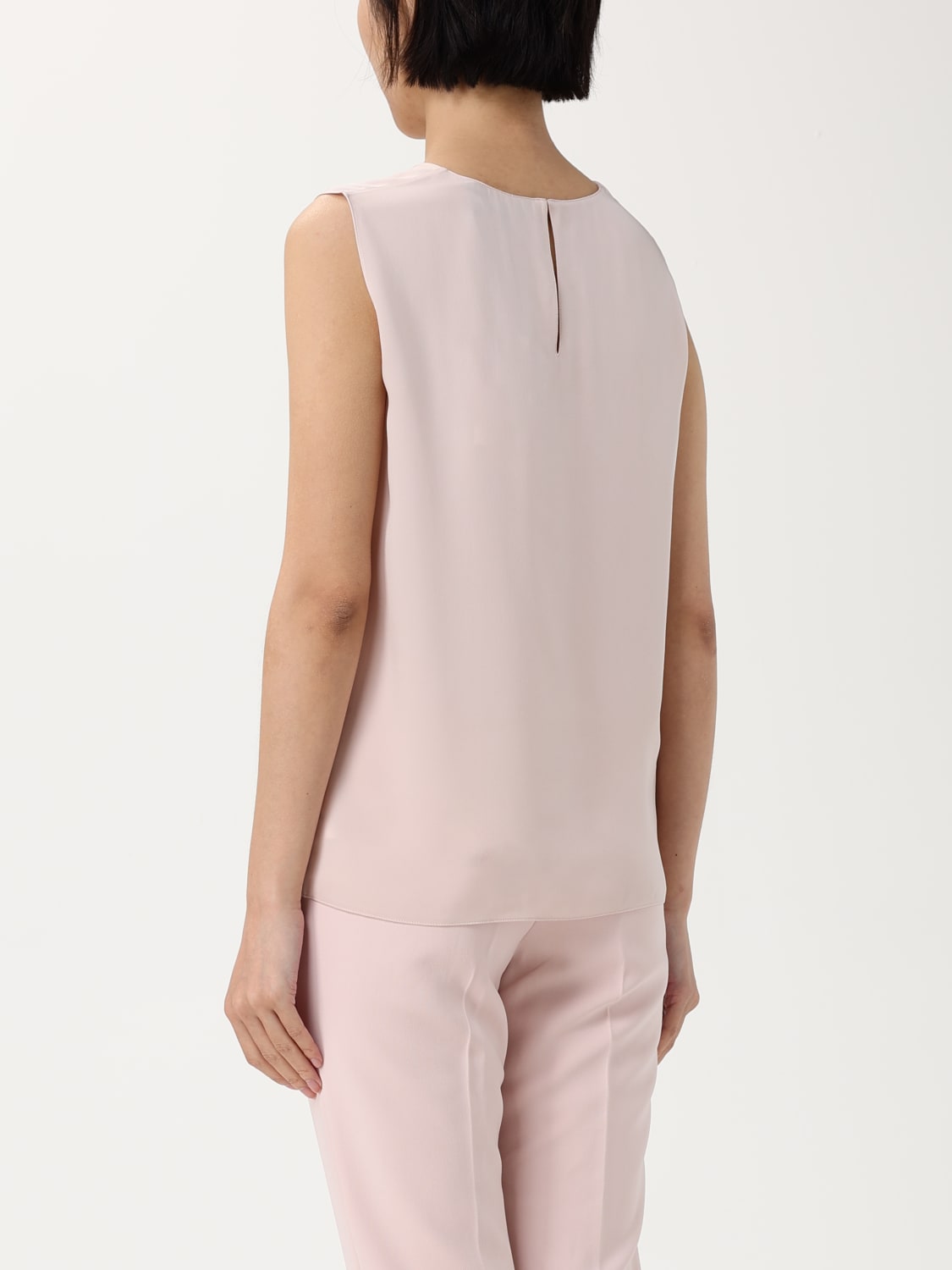 THEORY TOP E BLUSE: Top classico Theory in seta , Rosa - Img 3