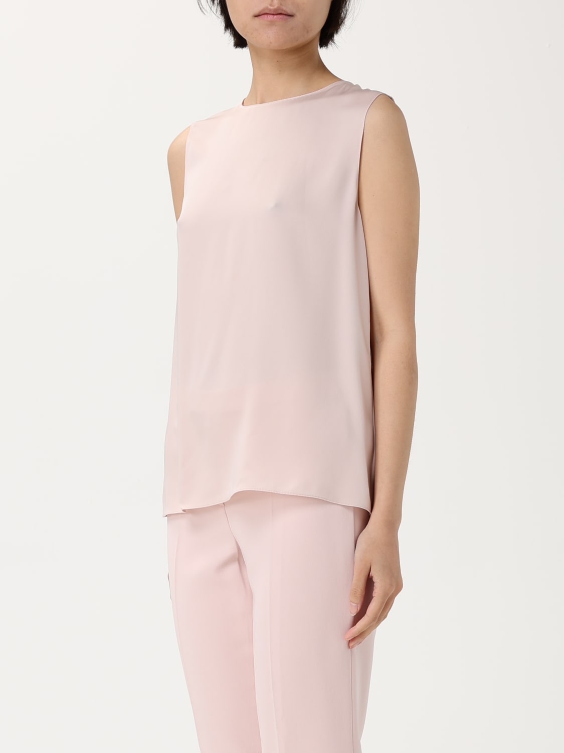 THEORY TOP E BLUSE: Top classico Theory in seta , Rosa - Img 4