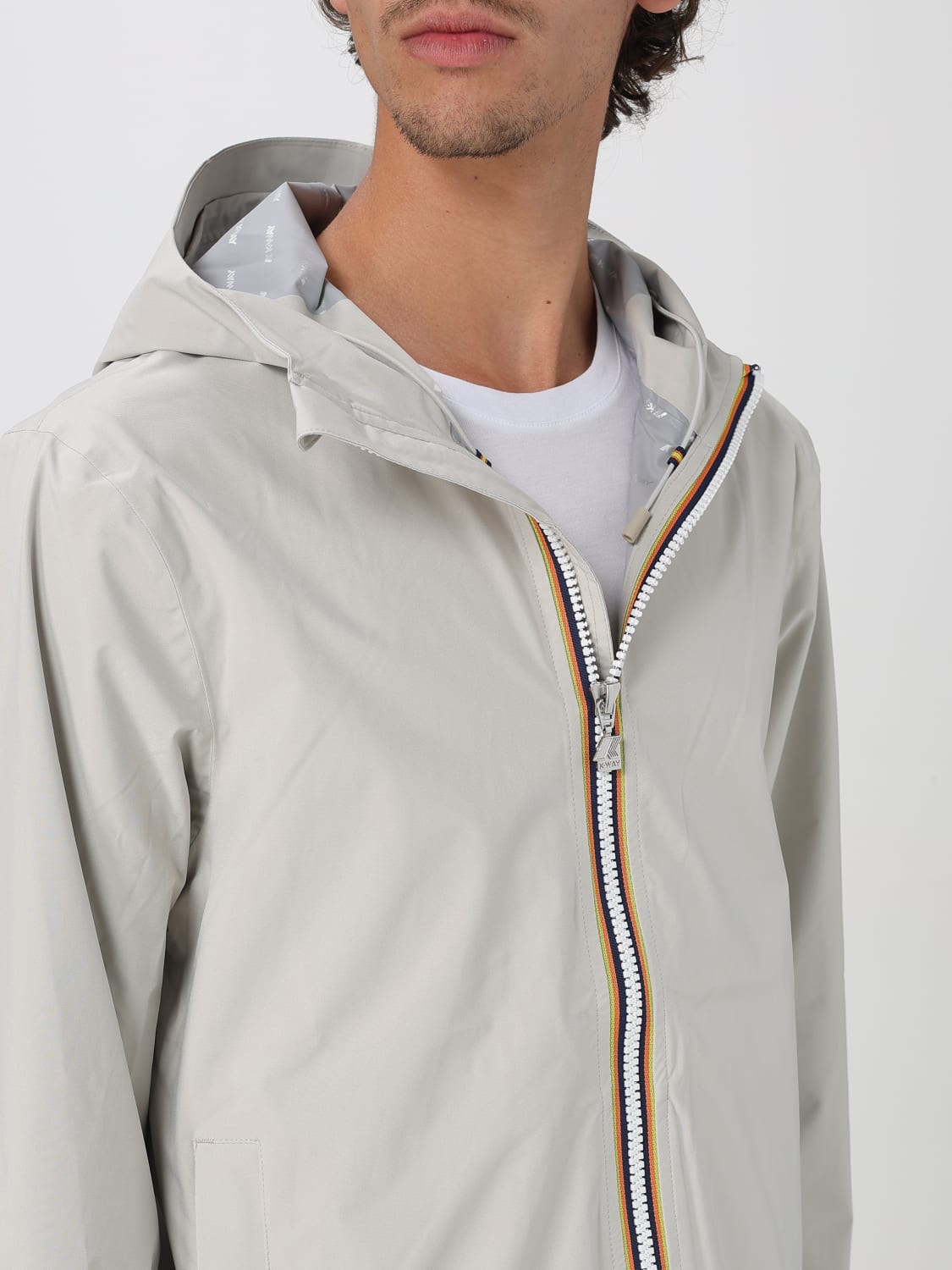 K-WAY JACKET: Jacket men K-way, White - Img 4