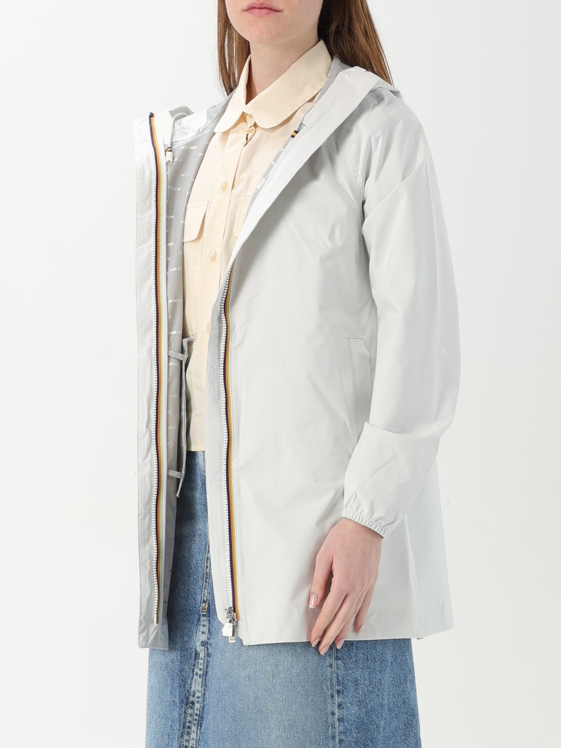 ジャケット K-WAY Woman Jacket White K5127LW 1 Women's Lily Stretch Dot Jacket k5127lw White | Caposerio.com