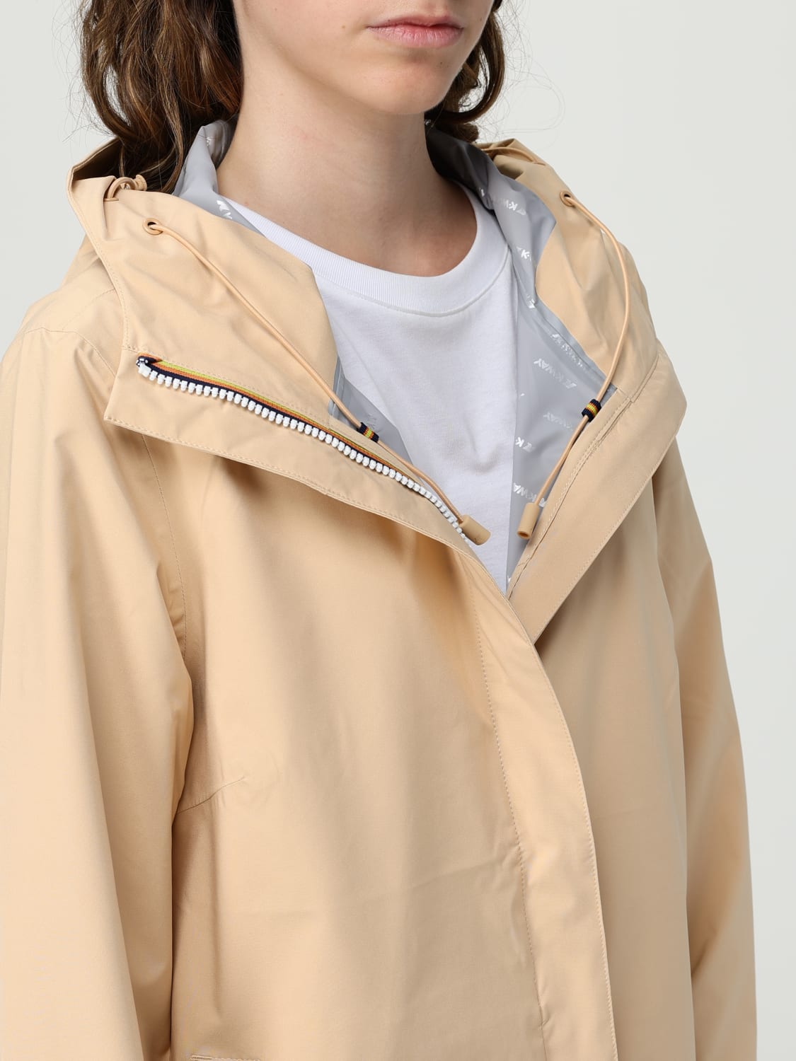 ジャケット K-WAY Woman Jacket Yellow K31382W W6I K-WAY: Jacket woman - Yellow | K-Way jacket K31382W online