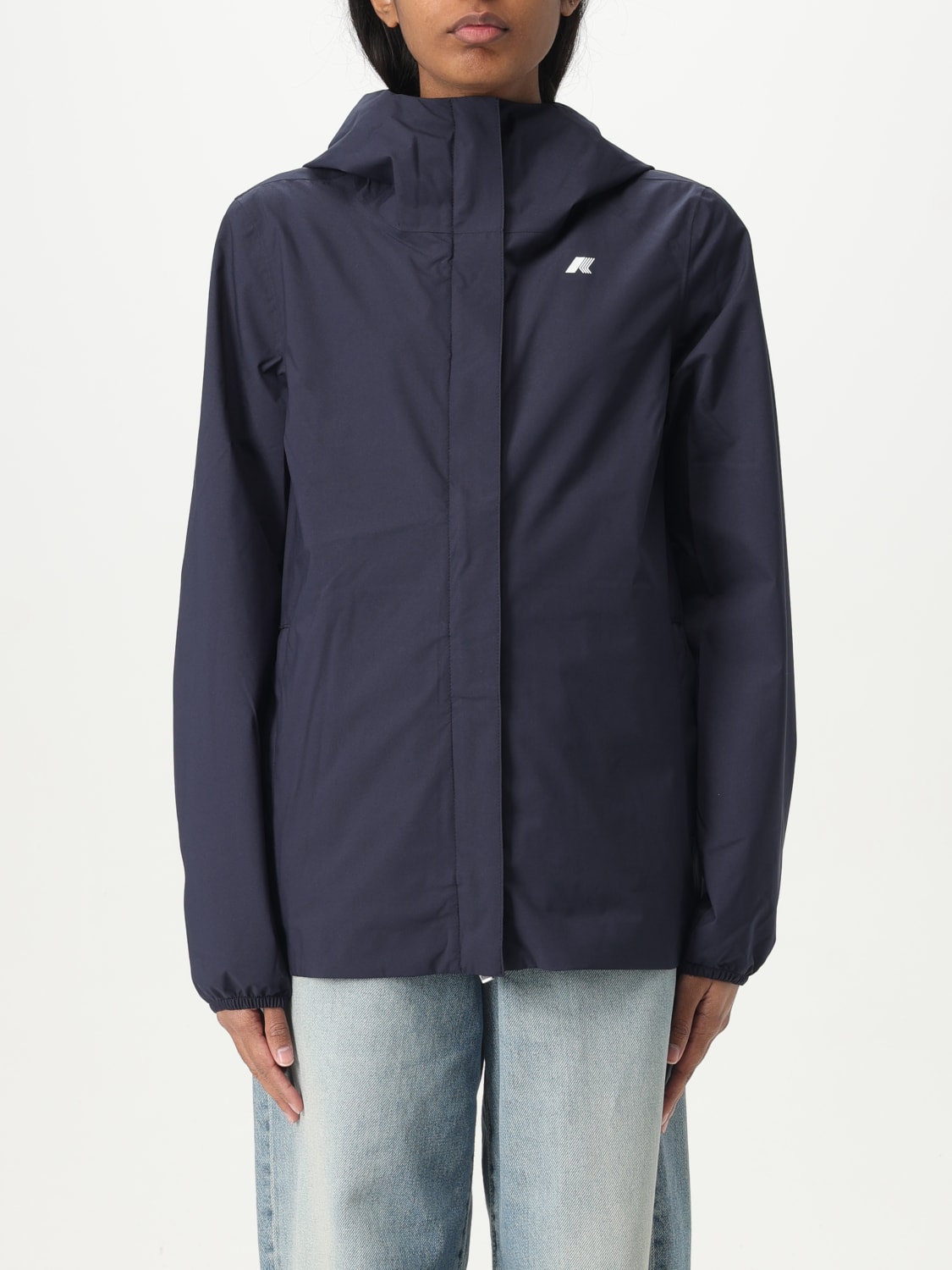 コート K WAY Women Coats K31382W K89 Blue K-WAY: Jacket woman - Blue | K-Way jacket K31382W online at