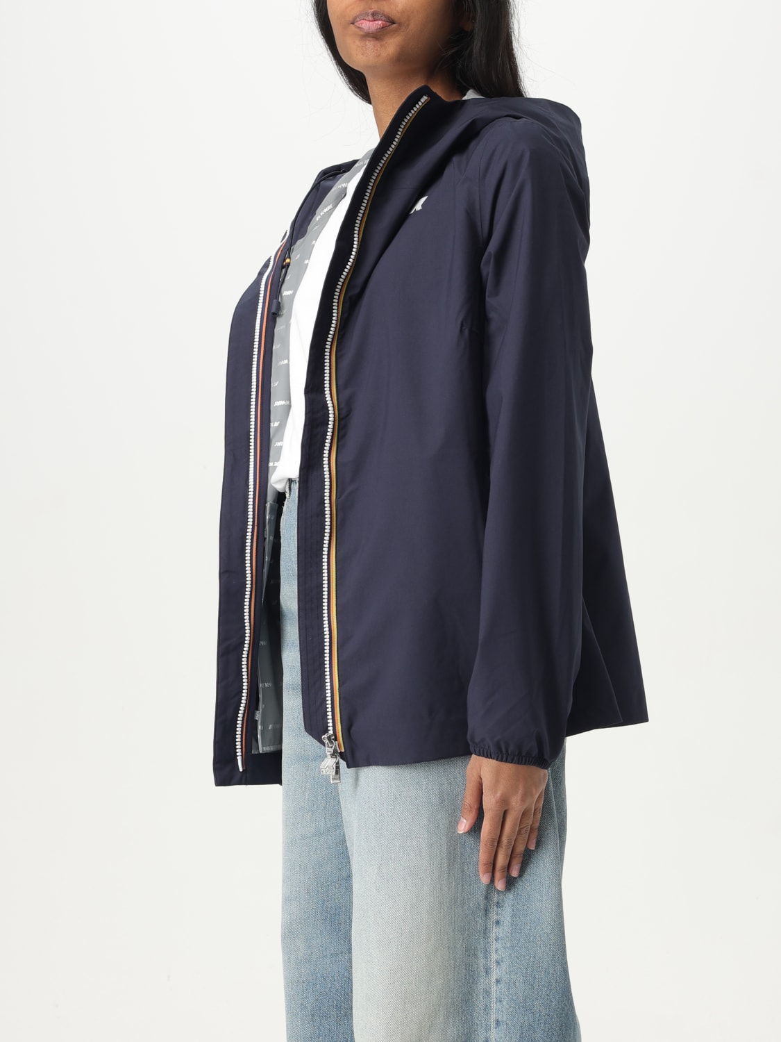 ジャケット K-WAY Woman Jacket Blue 1 K31382W 121 K-WAY: Jacket woman - Blue | K-Way jacket K31382W online at