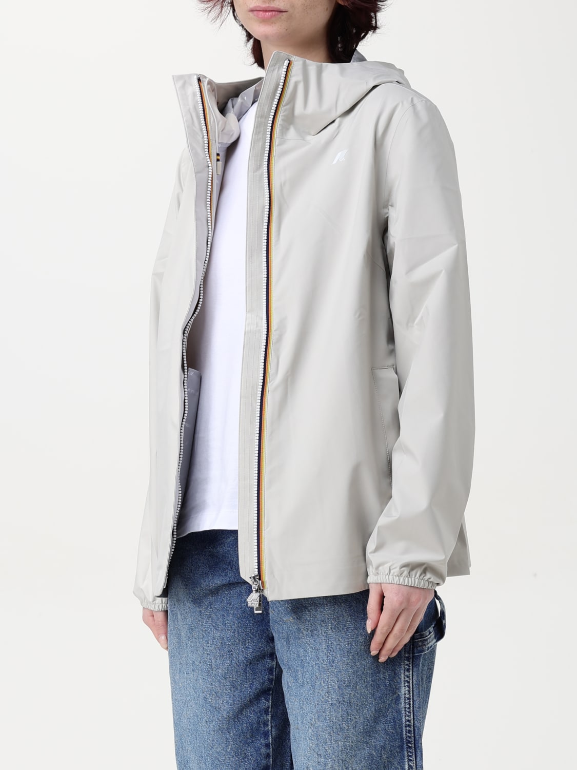 ジャケット K-WAY Woman Jacket Beige K31382W 634 Women's Jacket Marguerite Stretch Dot k31382w Light Beige