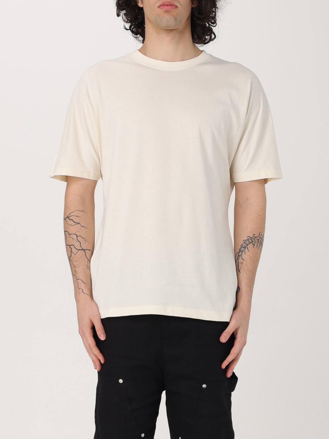 DISCLAIMER T-SHIRT: T-shirt men Disclaimer, Yellow Cream - Img 1