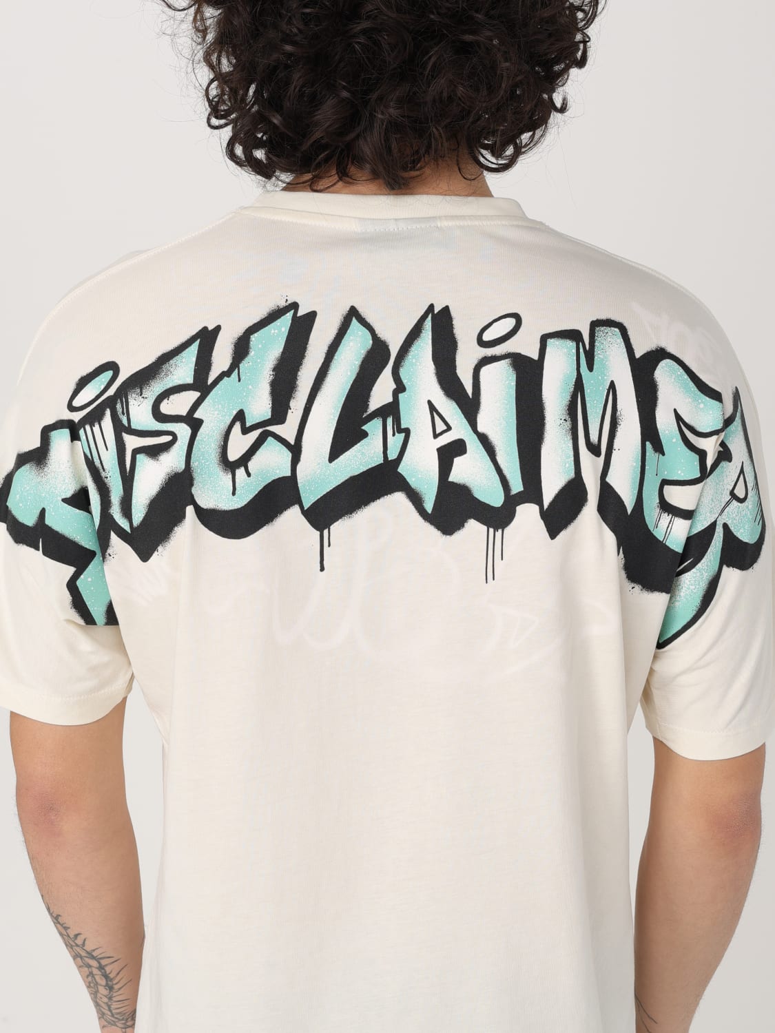 DISCLAIMER T-SHIRT: T-shirt men Disclaimer, Yellow Cream - Img 3