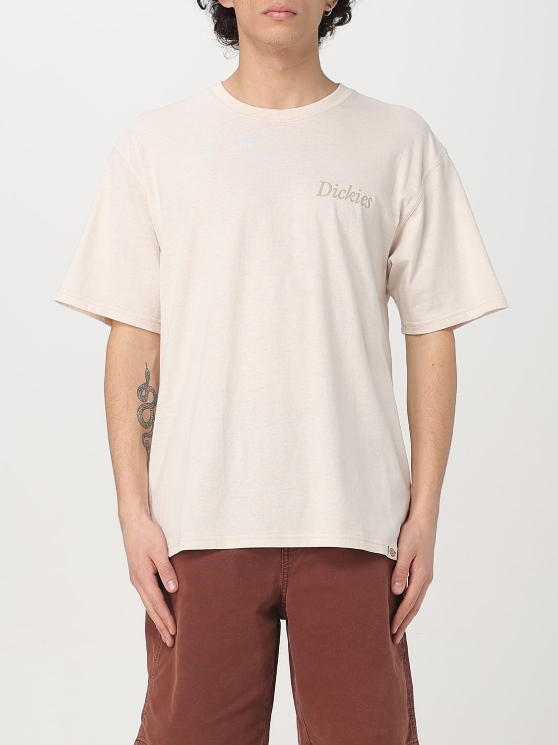 Tシャツ・カットソー DICKIES Men T-shirt Yellow Cream DK0A4Z92 F901 DICKIES: T-shirt men - Yellow Cream | Dickies t-shirt