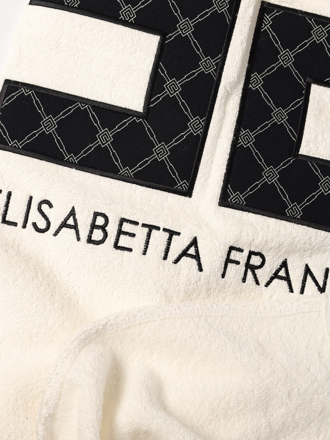 ELISABETTA FRANCHI LA MIA BAMBINA BATHROBE: Beach towel girl kids Elisabetta Franchi La Mia Bambina, Yellow Cream - Img 2