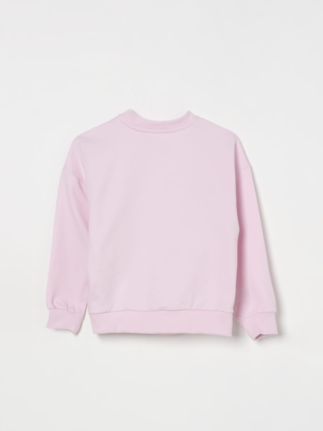 ELISABETTA FRANCHI LA MIA BAMBINA MAGLIA: Felpa a girocollo con logo Elisabetta Franchi La Mia Bambina, Rosa - Img 2