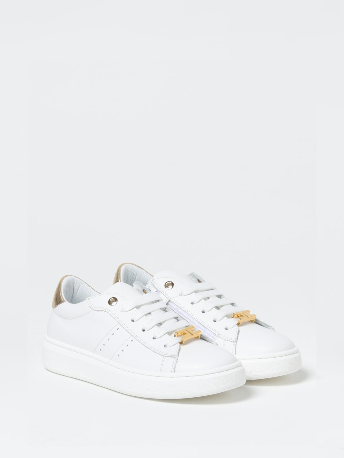 ELISABETTA FRANCHI LA MIA BAMBINA SNEAKERS: Sneakers Elisabetta Franchi La Mia Bambina in pelle , Bianco - Img 2