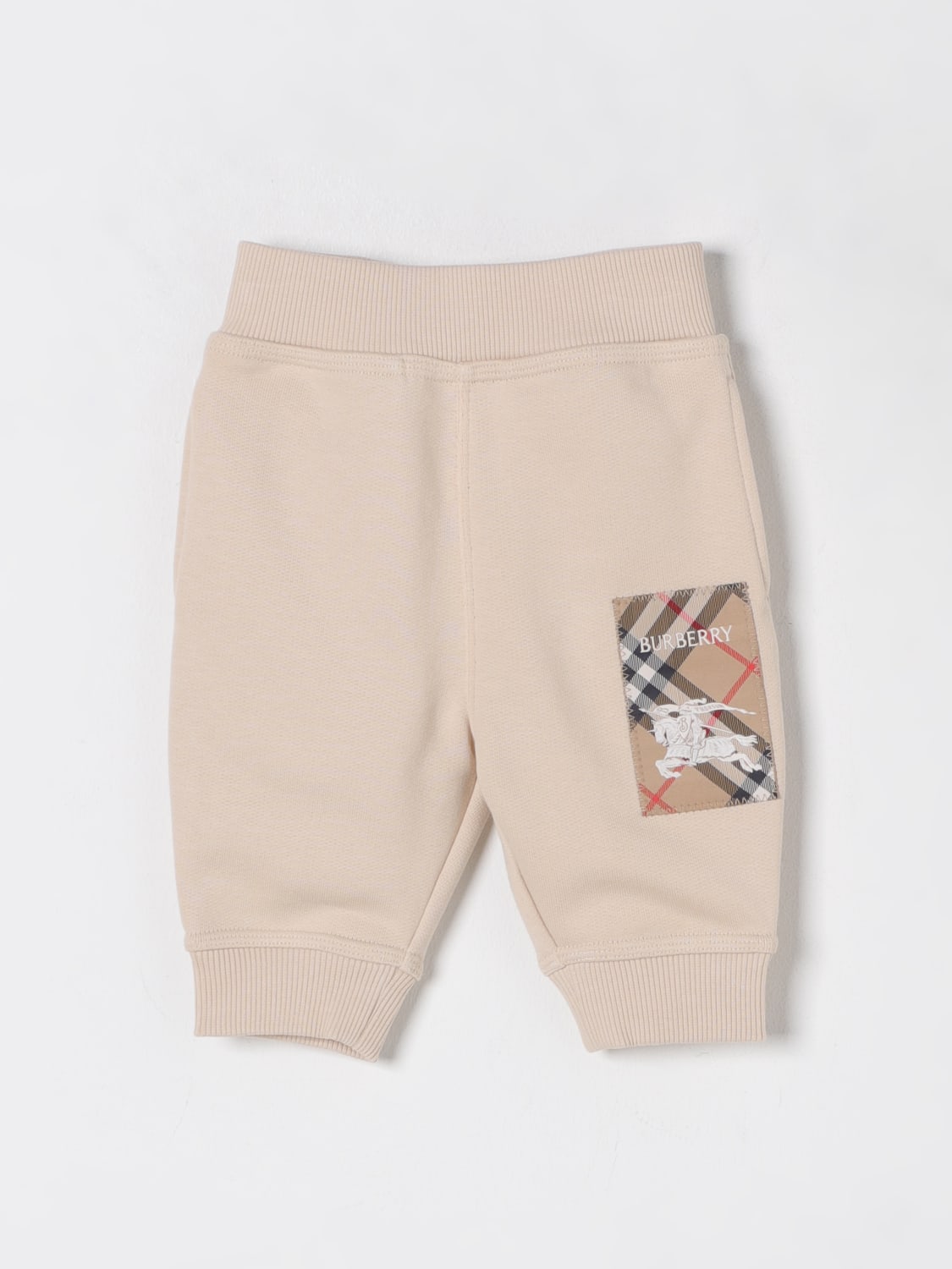 BURBERRY PANTS: Pants kids Burberry, Ivory - Img 1