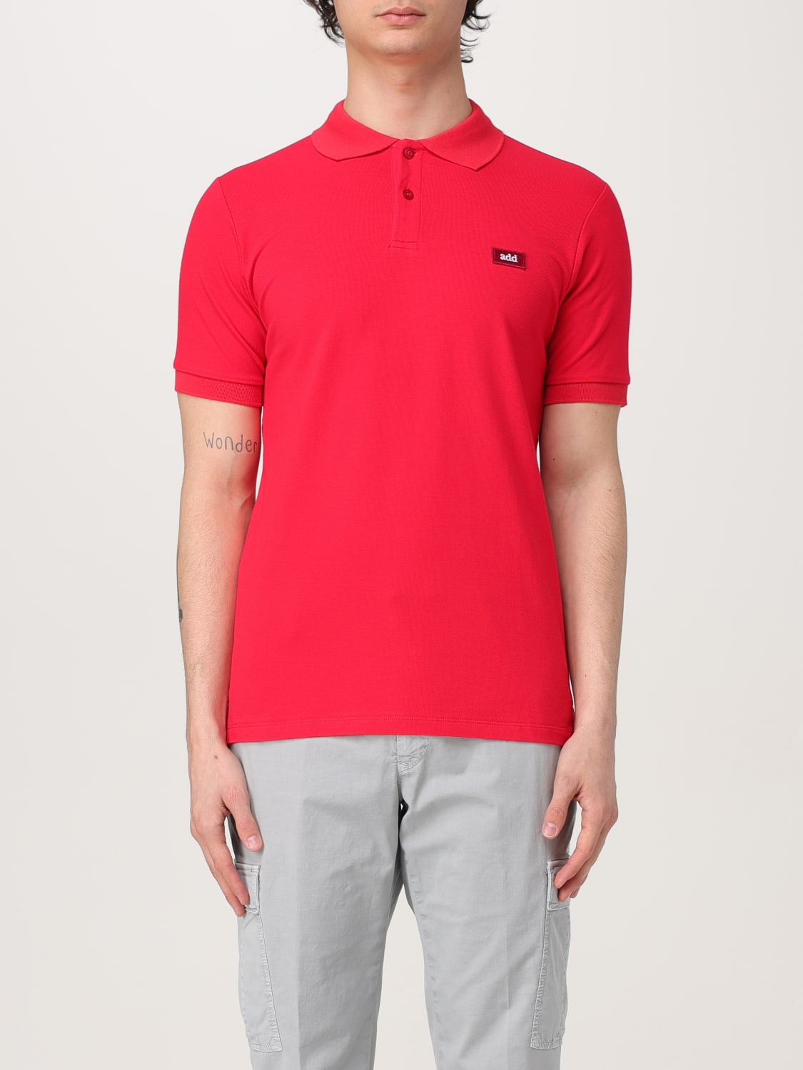 ADD POLO: Polo Add in cotone , Rosso - Img 1