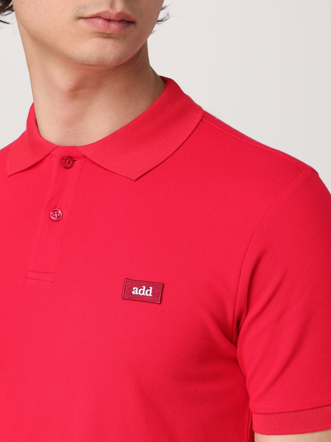 ADD POLO: Polo Add in cotone , Rosso - Img 3