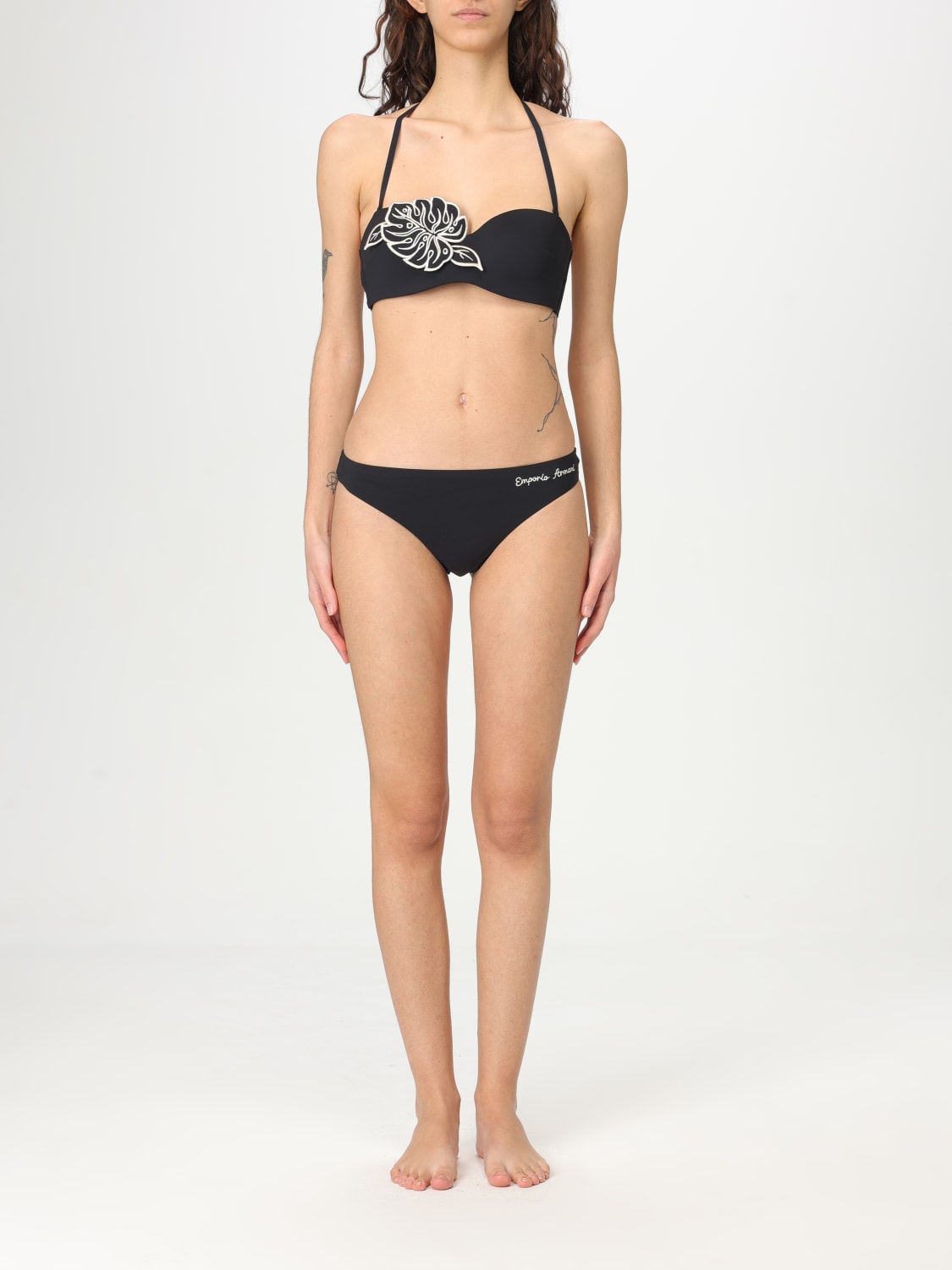 EMPORIO ARMANI SWIMWEAR COSTUME: Costume da bagno bikini Emporio Armani Swimwear, Nero - Img 1