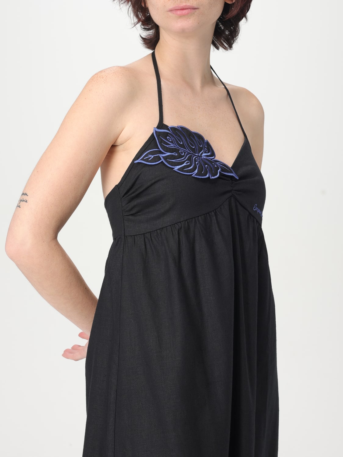 EMPORIO ARMANI SWIMWEAR ABITO: Abito Emporio Armani Swimwear in misto viscosa , Nero - Img 3