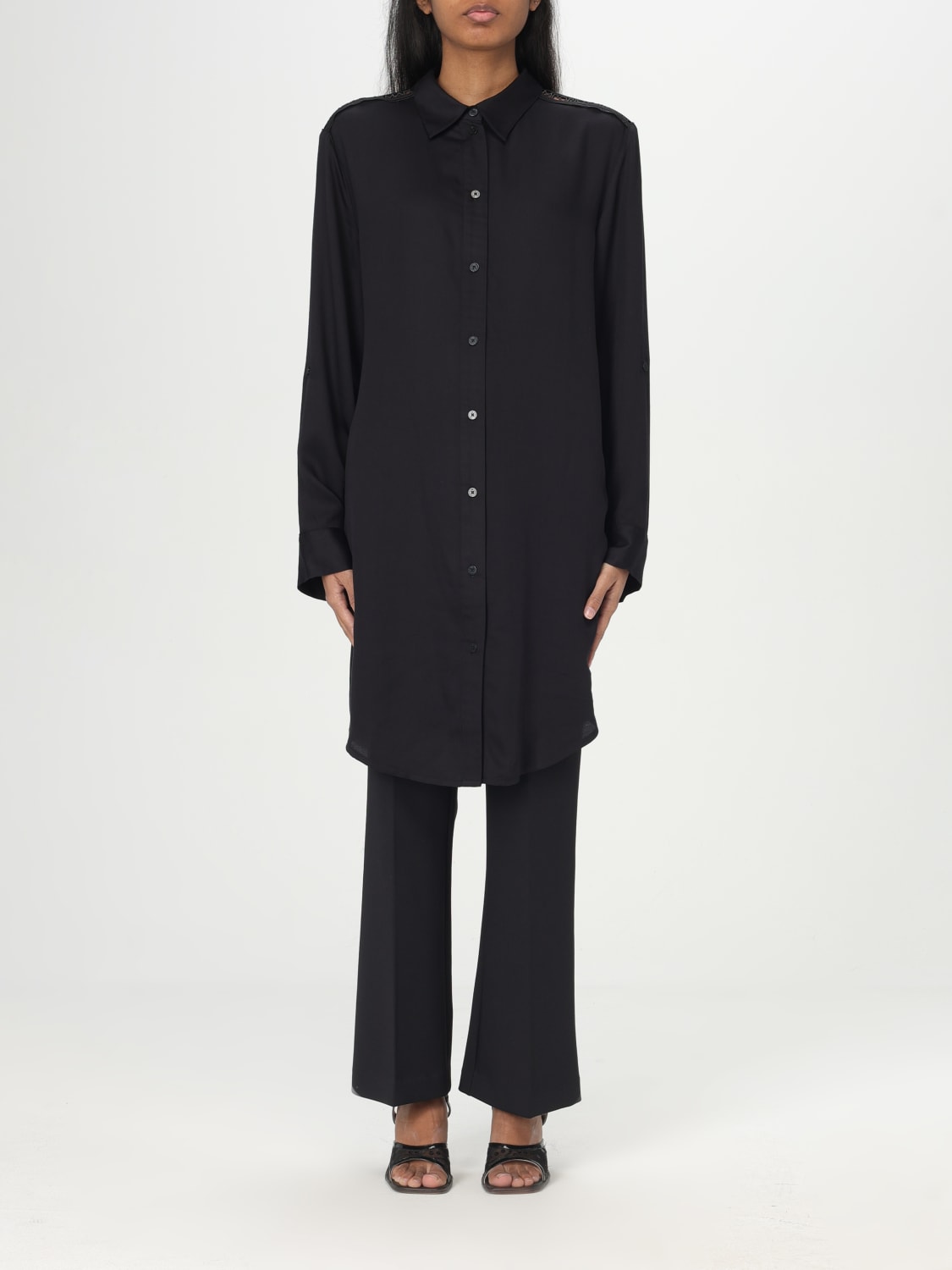 EMPORIO ARMANI SWIMWEAR SHIRT: Shirt woman Emporio Armani Swimwear, Black - Img 1