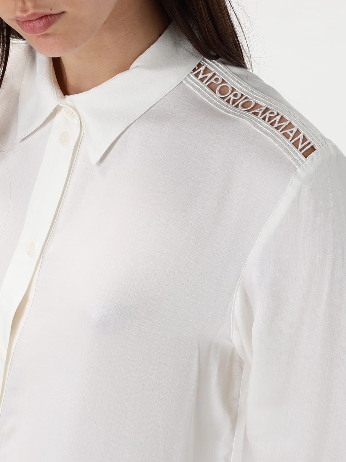 EMPORIO ARMANI SWIMWEAR CAMICIA: Camicia Emporio Armani Swimwear in viscosa , Naturale - Img 3