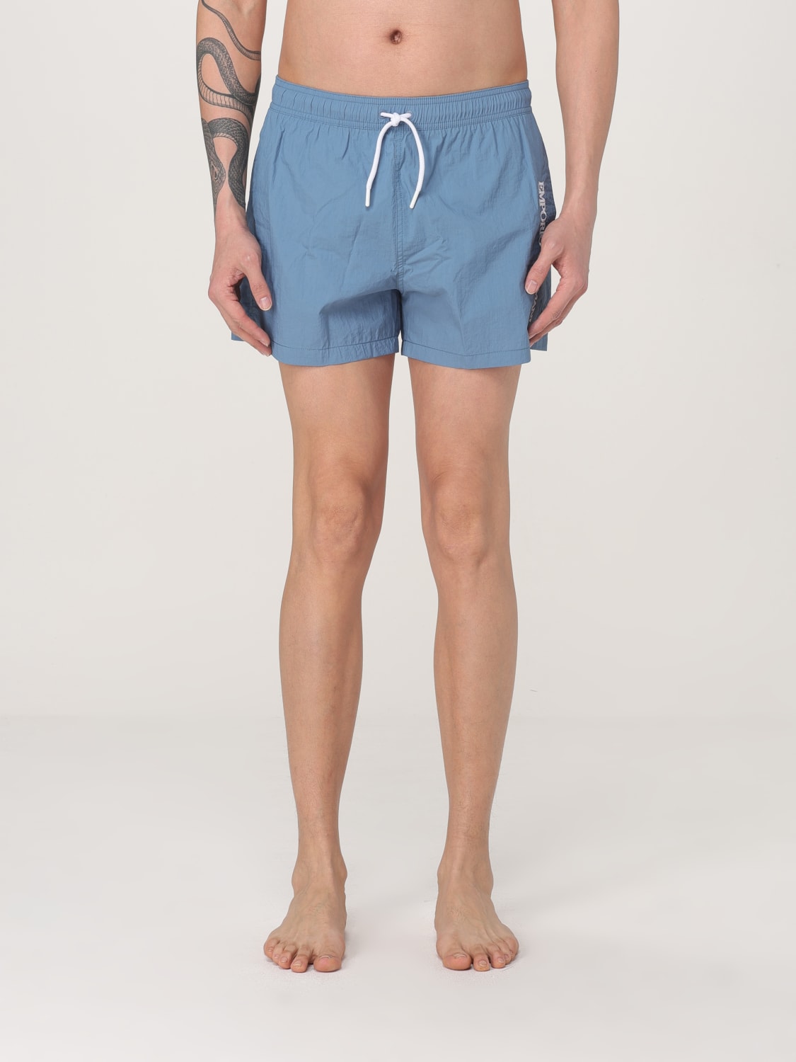 EMPORIO ARMANI SWIMWEAR COSTUME: Costume da bagno Emporio Armani Swimwear, Celeste - Img 1