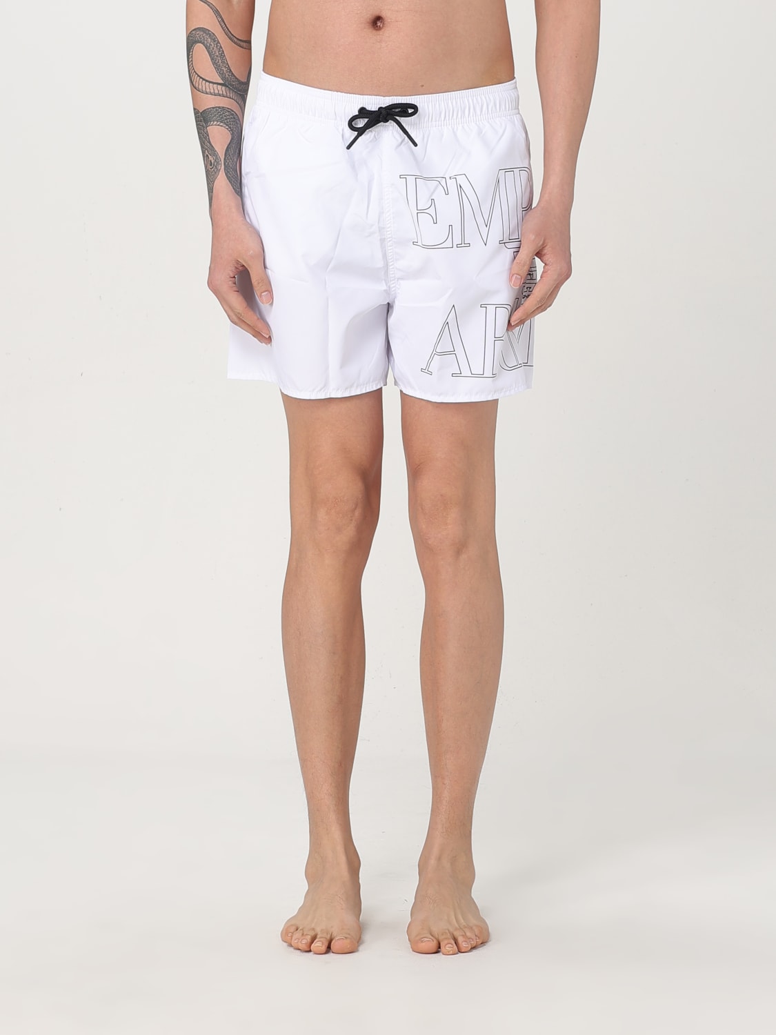 EMPORIO ARMANI SWIMWEAR COSTUME: Costume da bagno Emporio Armani Swimwear, Bianco - Img 1