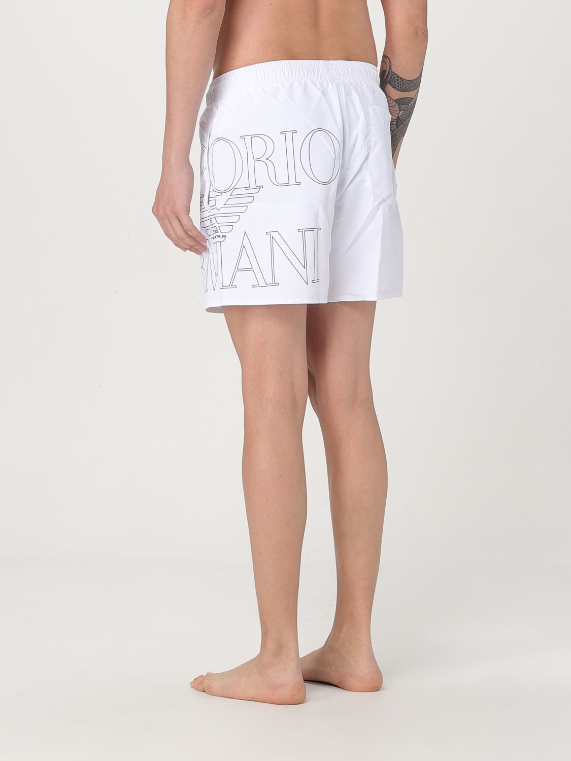 EMPORIO ARMANI SWIMWEAR COSTUME: Costume da bagno Emporio Armani Swimwear, Bianco - Img 2