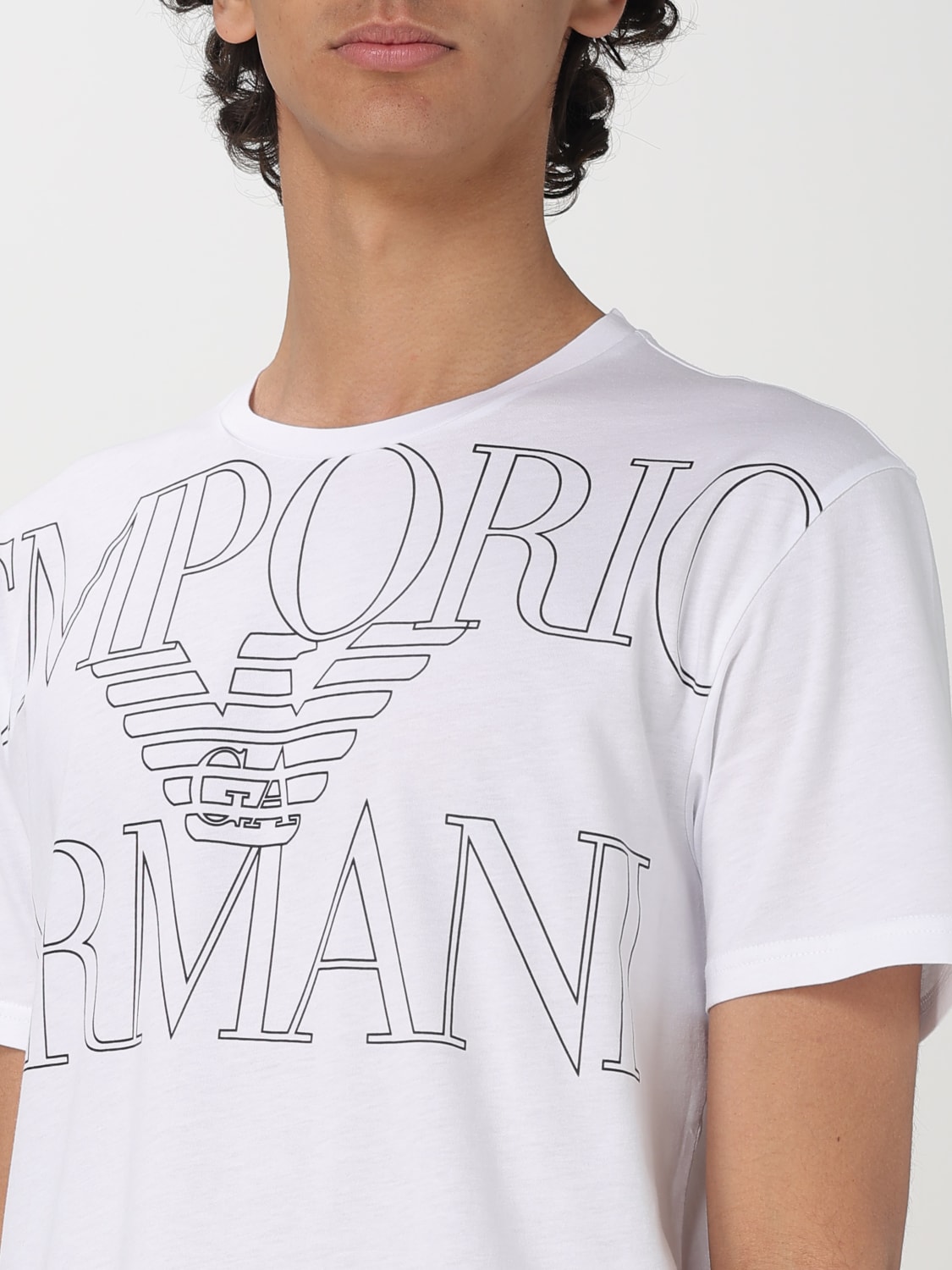 ARMANI BEACHWEAR Tシャツ EM000574-AF12326-U0002 EMPORIO ARMANI SWIMWEAR: T-shirt men - White | Emporio