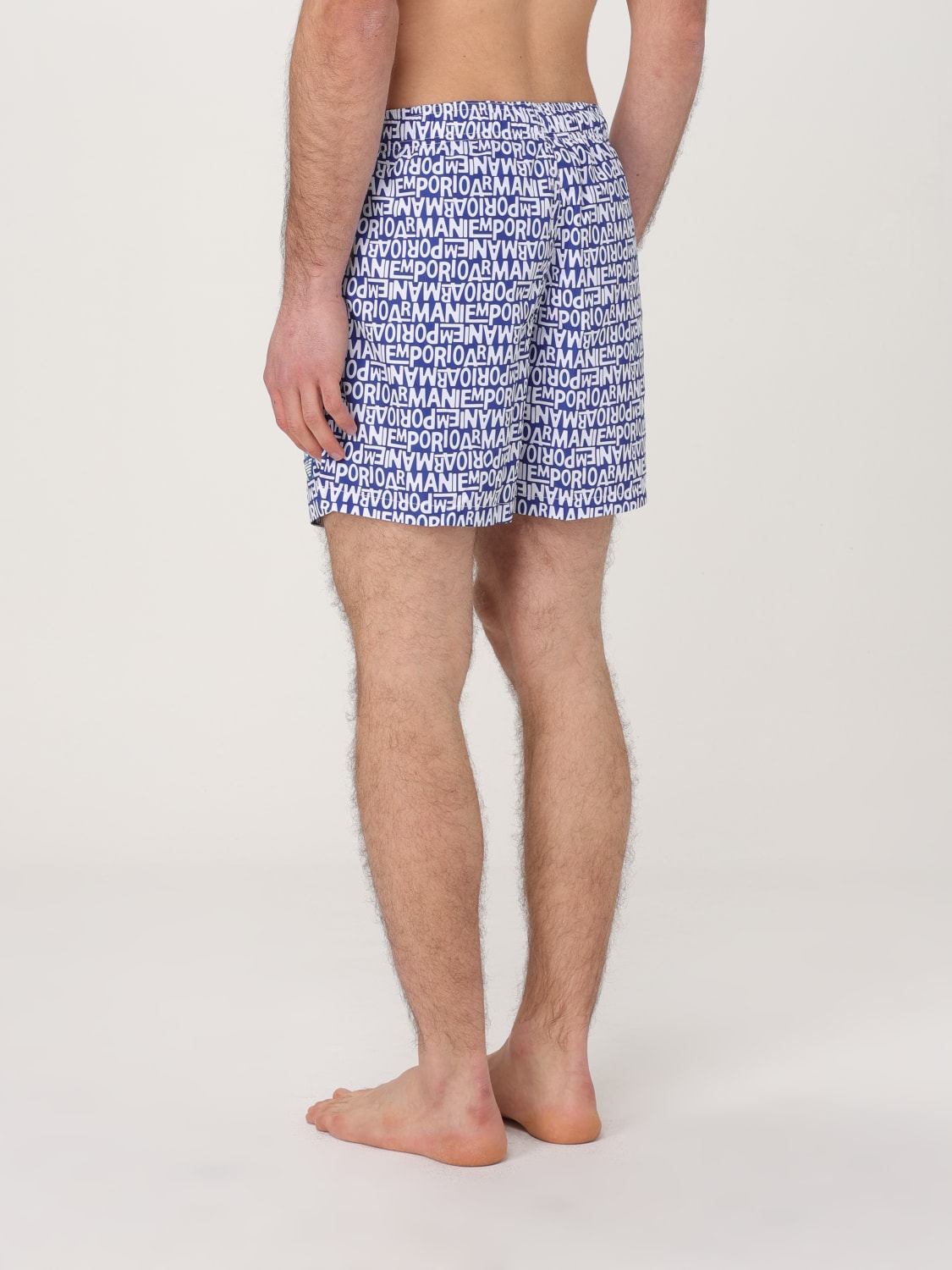 EMPORIO ARMANI SWIMWEAR COSTUME: Costume da bagno con logo all-over Emporio Armani Swimwear, Royal - Img 2
