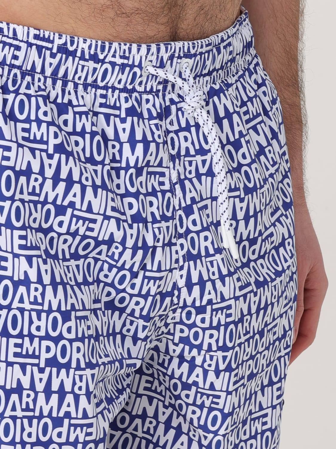 EMPORIO ARMANI SWIMWEAR COSTUME: Costume da bagno con logo all-over Emporio Armani Swimwear, Royal - Img 3
