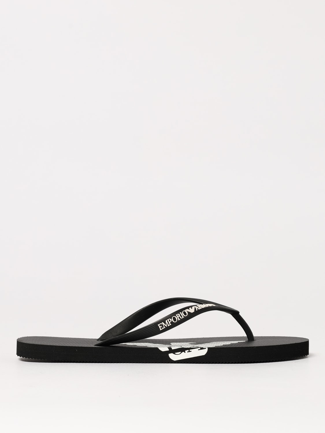 EMPORIO ARMANI SWIMWEAR SANDALI: Infradito Emporio Armani Swimwear in gomma , Nero - Img 1
