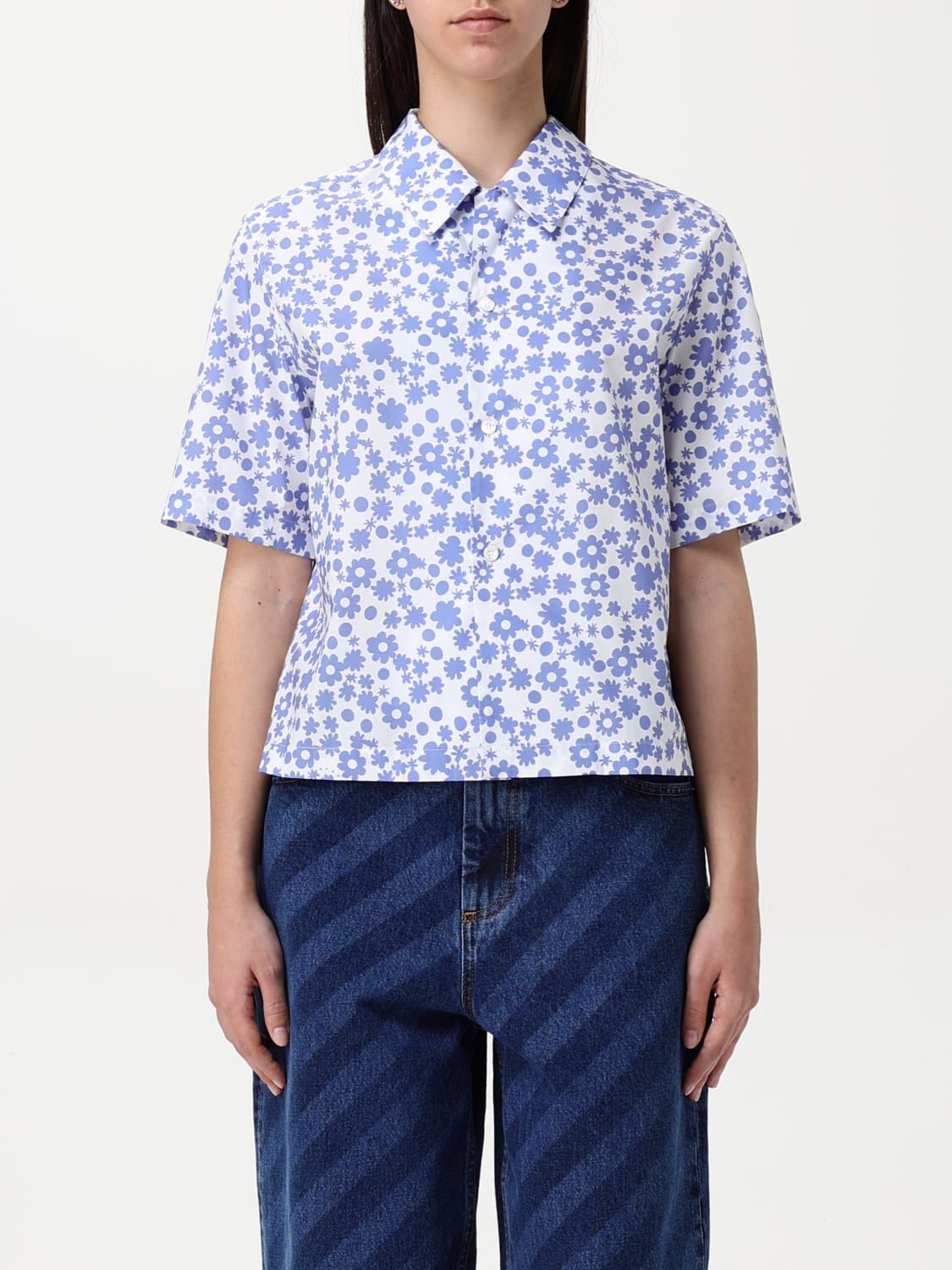 MARNI HEMDBLUSE: Hemdbluse damen Marni, Blau - Img 1