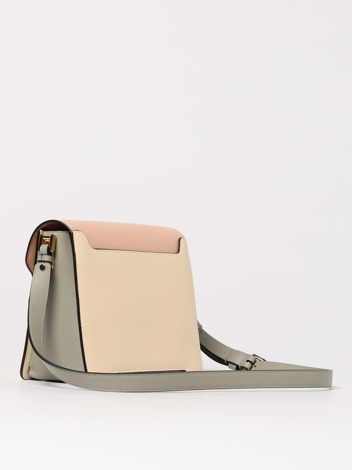 MARNI SHOULDER BAG: Marni Trunkaroo leather shoulder bag, Pink - Img 3