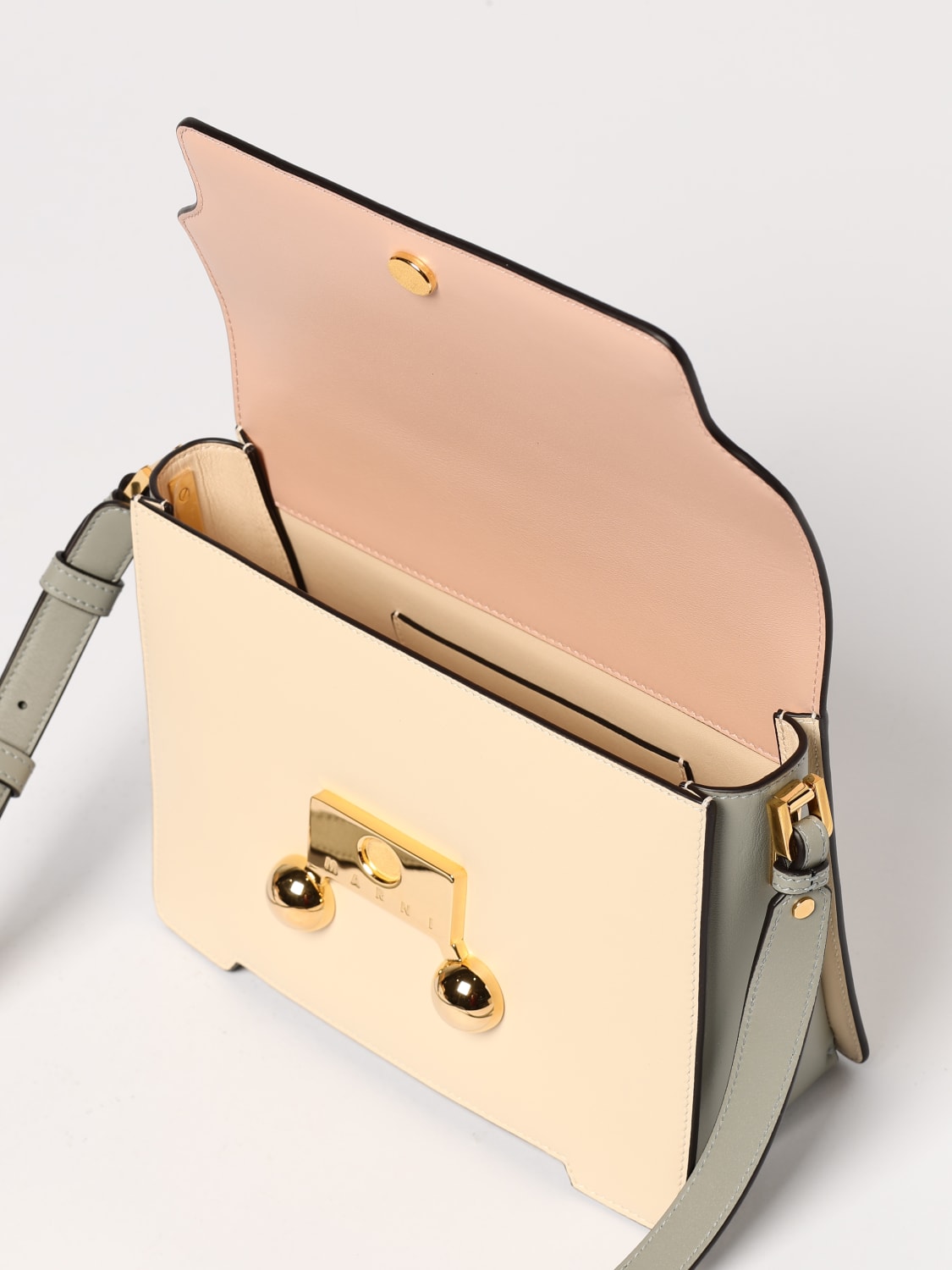 MARNI SHOULDER BAG: Marni Trunkaroo leather shoulder bag, Pink - Img 5