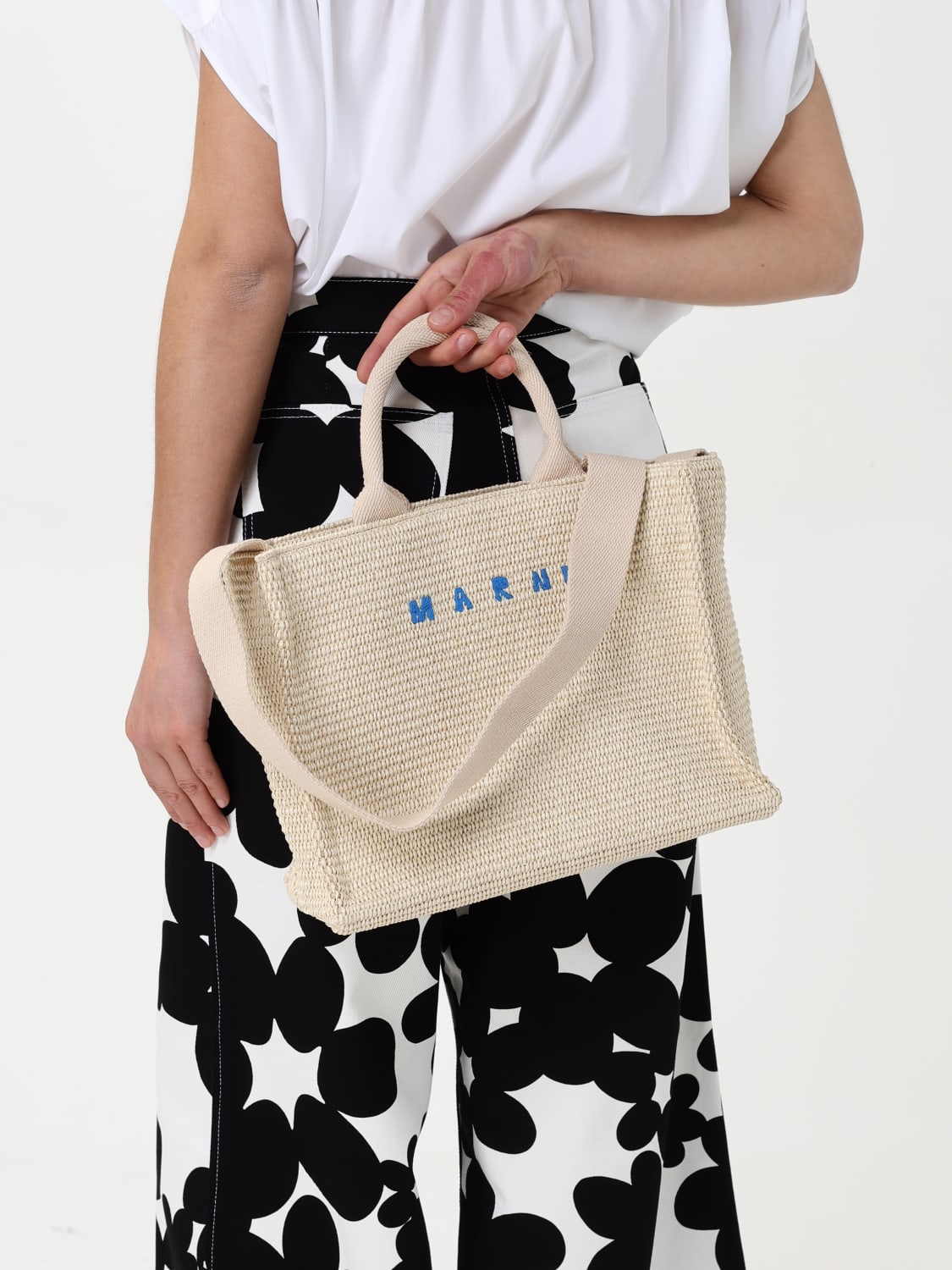 MARNI TOTE BAG: Shoulder bag woman Marni, White - Img 2