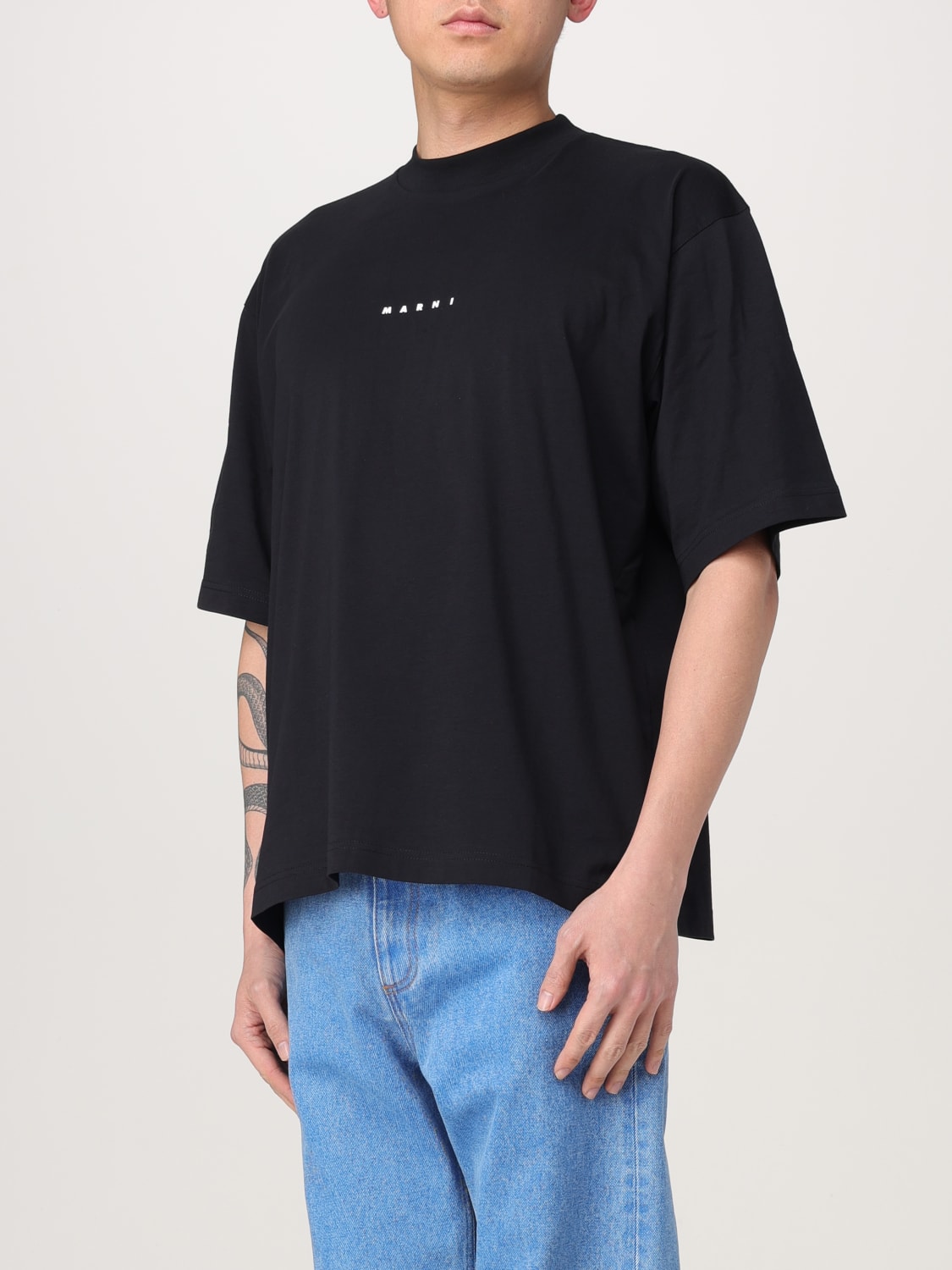 MARNI: T-shirt men - Black | Marni t-shirt HUMU0223P1USCS87