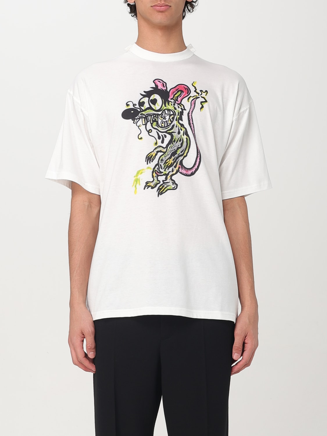 MAGLIANO T-SHIRT: T-shirt in cotone con stampa grafica Magliano, Bianco - Img 1