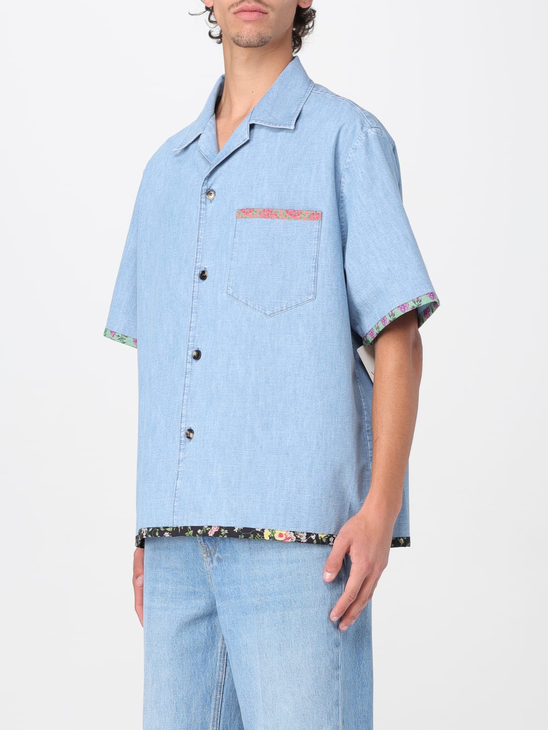 VALENTINO SHIRT: Shirt men Valentino, Denim - Img 4