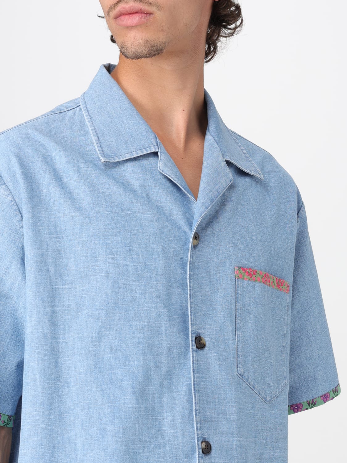 VALENTINO SHIRT: Shirt men Valentino, Denim - Img 5