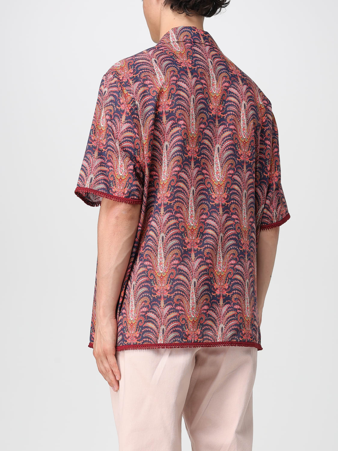 VALENTINO CAMICIA: Camicia Voyage Imaginaire Valentino, Bordeaux - Img 3