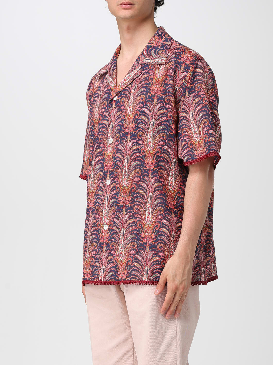 VALENTINO CAMICIA: Camicia Voyage Imaginaire Valentino, Bordeaux - Img 4