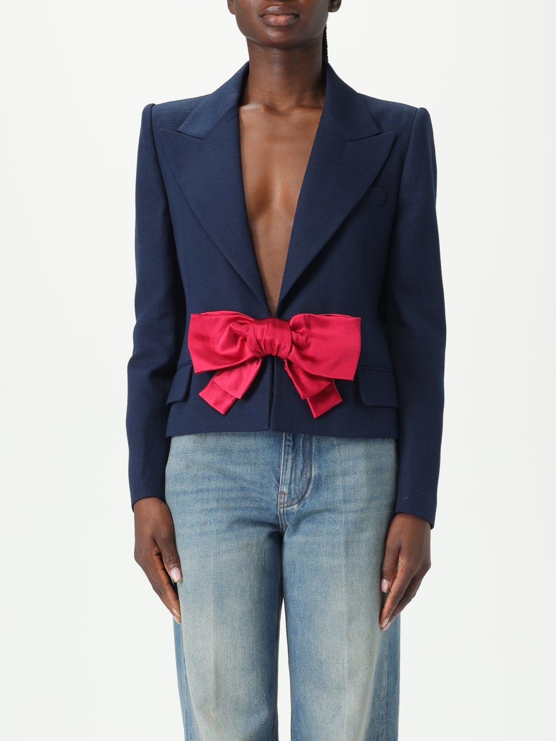 VALENTINO JACKET: Blazer woman Valentino, Blue - Img 1