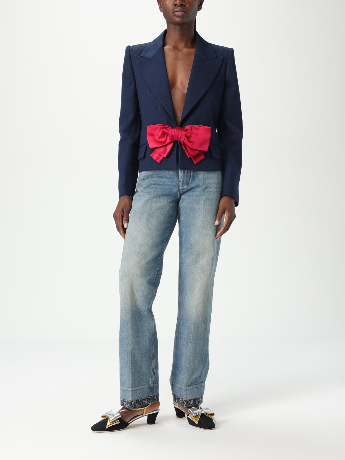 VALENTINO JACKET: Blazer woman Valentino, Blue - Img 2