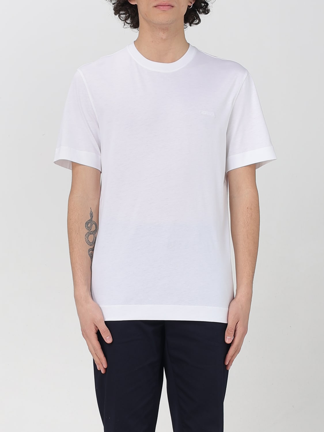 Tシャツ・カットソー ZEGNA Men T-shirt White F765UF360A9 N00 ZEGNA: T-shirt men - White | Zegna t-shirt F765UF360A9