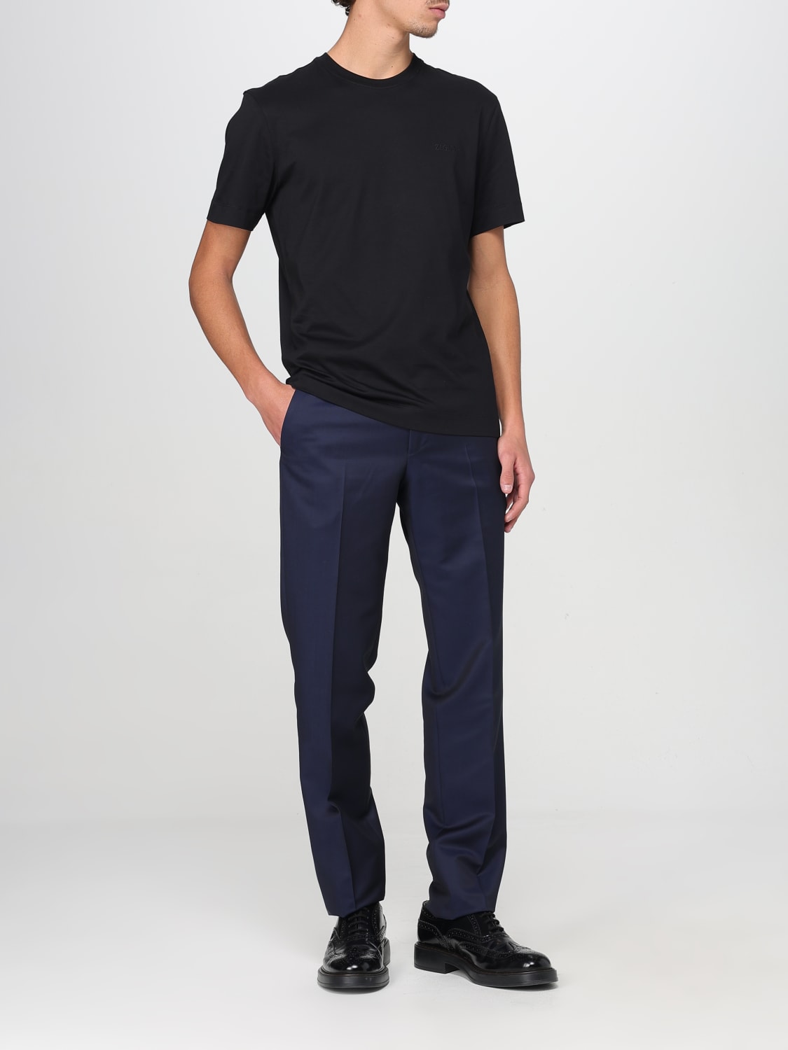 ZEGNA Tシャツ: Tシャツ メンズ Zegna, ブラック - Img 2