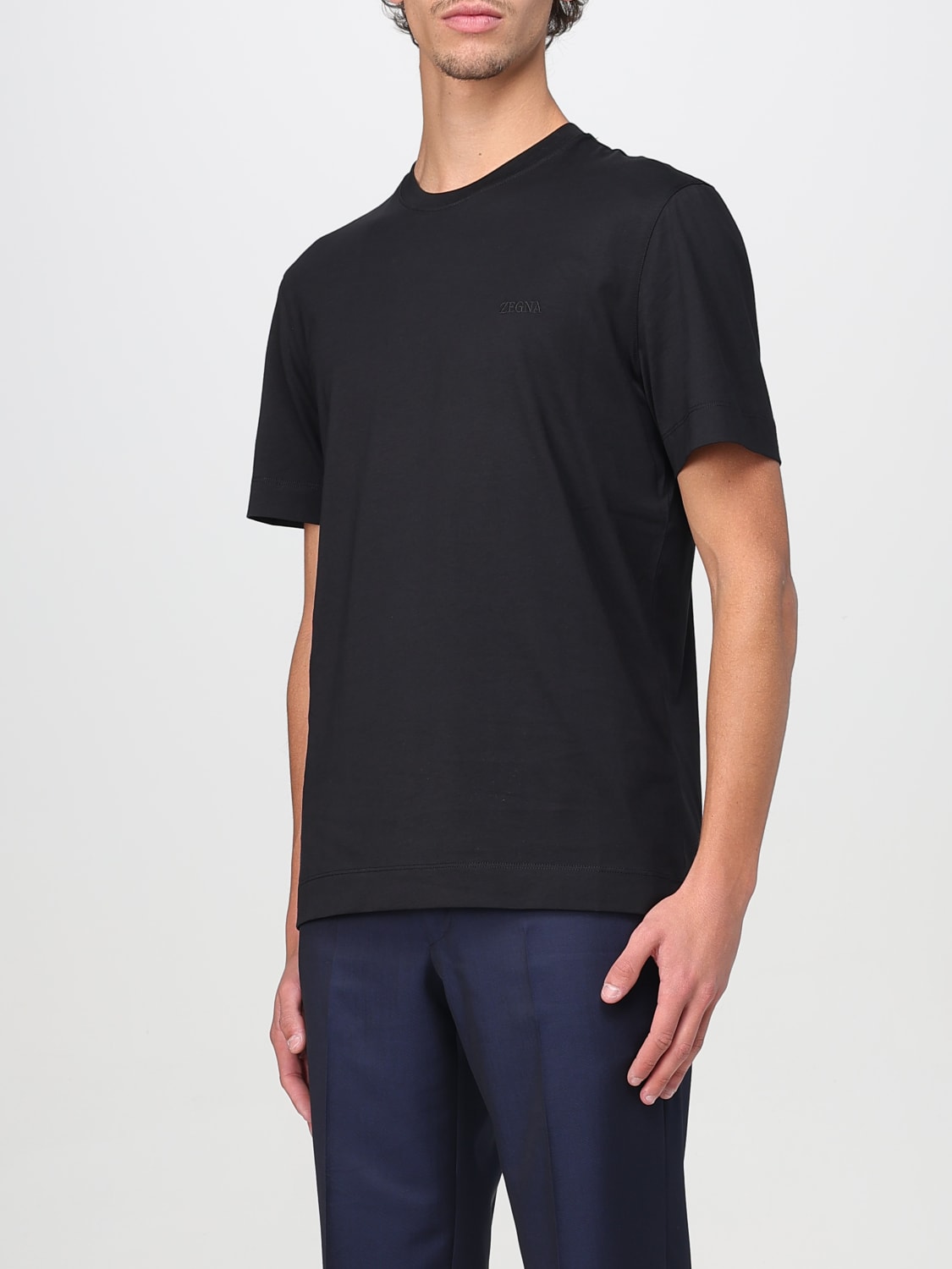 ZEGNA Tシャツ: Tシャツ メンズ Zegna, ブラック - Img 4