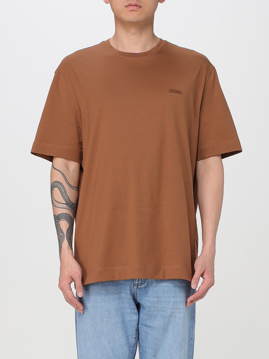 ZEGNA Tシャツ: Tシャツ メンズ Zegna, キャメル - Img 1