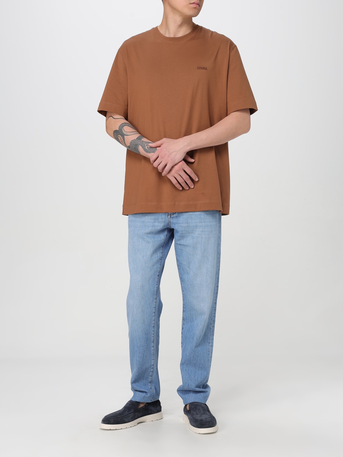 ZEGNA Tシャツ: Tシャツ メンズ Zegna, キャメル - Img 2