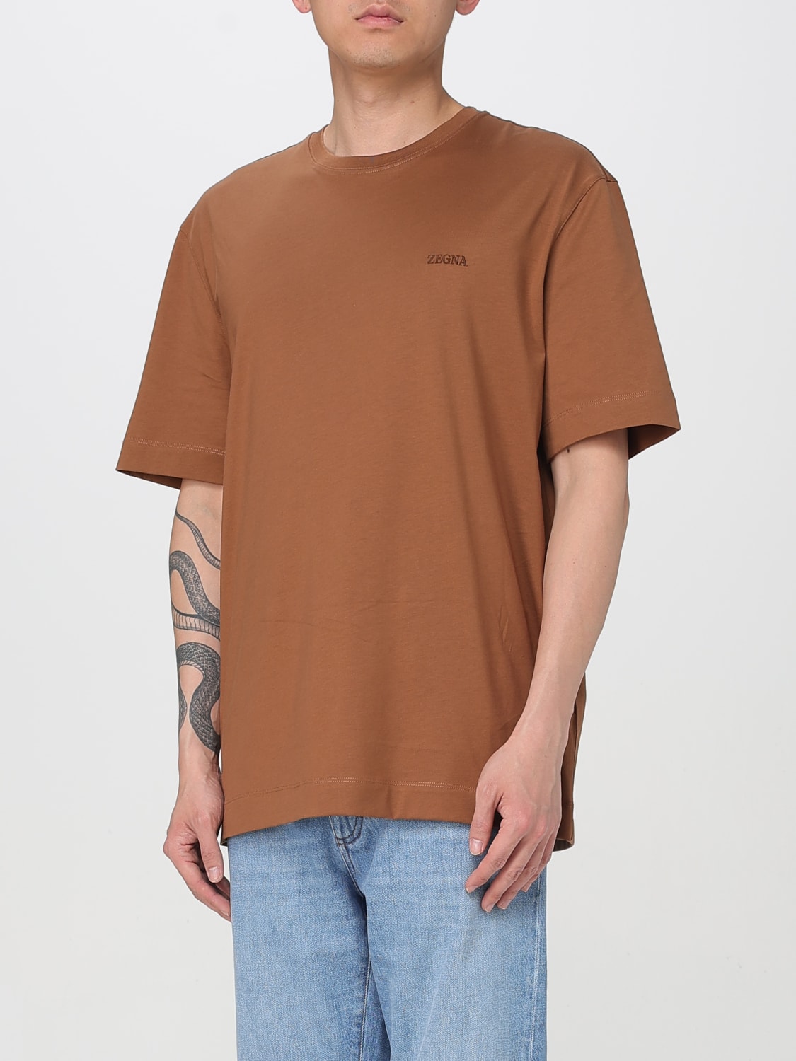 ZEGNA Tシャツ: Tシャツ メンズ Zegna, キャメル - Img 4